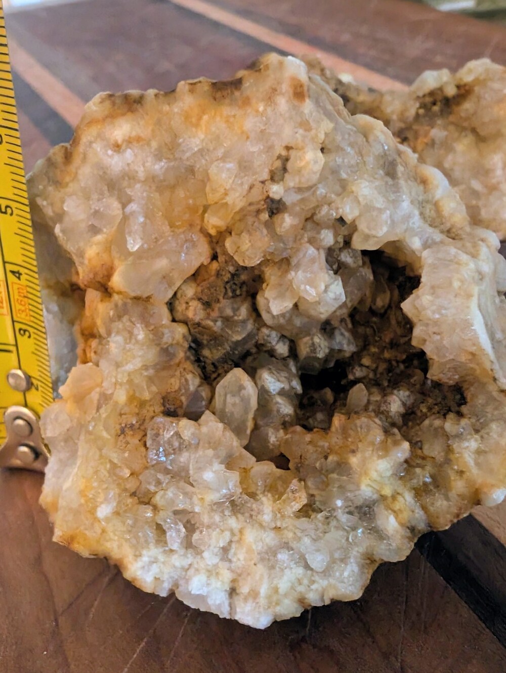 Natural Kentucky Quartz Geode – Cracked Open into 3 Pieces – Sparkling - Picture 3 of 16